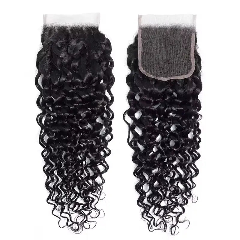 Jerry Curly Human Hair 4x4 Transparent Lace CLosure