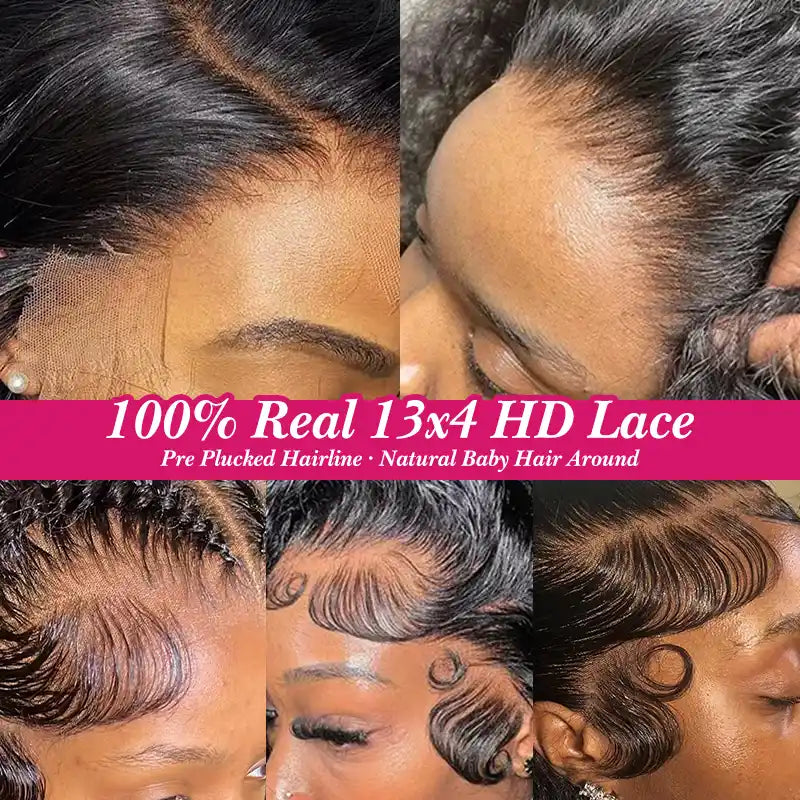 Jerry Curl Front Human Hair Wigs 13x4 HD Invisible Lace Frontal Wig Trendy Wave Wigs