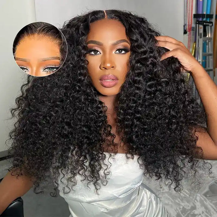 Jerry Curly Human Hair 5x5 HD Lace CLosure Wigs Soft & comfortable to wear