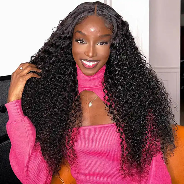 Jerry Curly Human Hair 5x5 HD Lace CLosure Wigs Soft & comfortable to wear