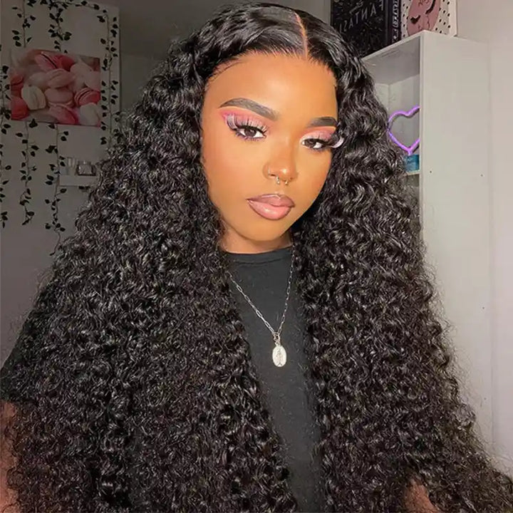 Jerry Curly Human Hair 5x5 HD Lace CLosure Wigs Soft & comfortable to wear