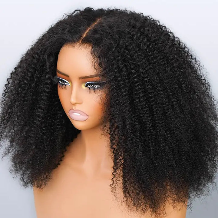 Kinky Curly 4x4 Glueless Wear & Go Wig Pre-Cut Human Hair Lace