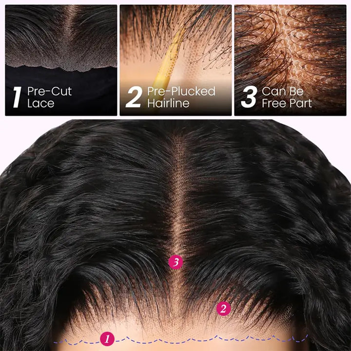 Kinky Curly 4x4 Glueless Wear & Go Wig Pre-Cut Human Hair Lace