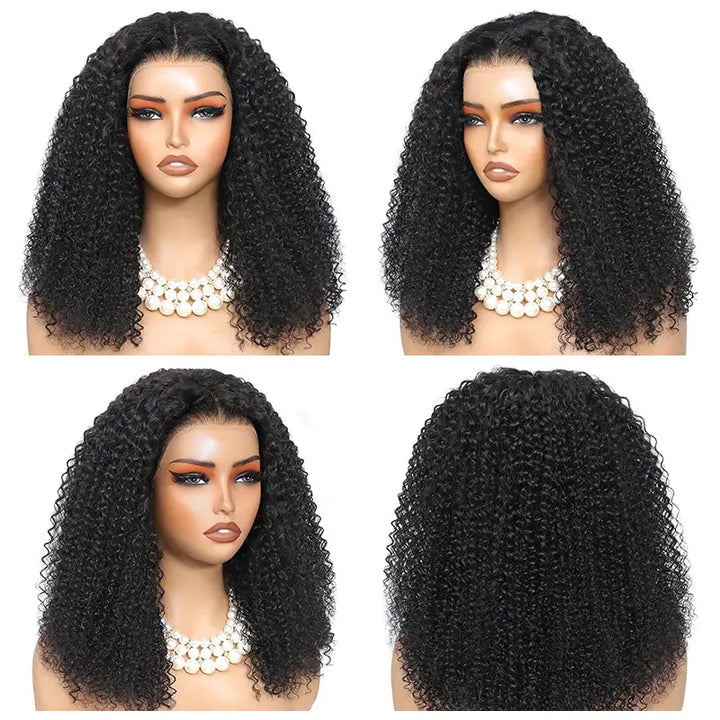 Kinky Curly 4x4 Glueless Wear & Go Wig Pre-Cut Human Hair Lace