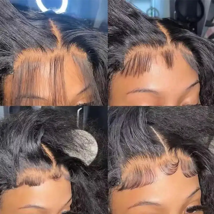 Kinky Straight 13x4 Lace Front Human Hair Wigs for Women