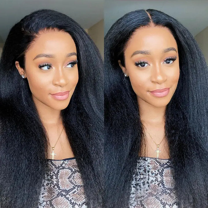 3 paquetes de cabello humano liso y rizado con encaje frontal de 13x4 transparente 
