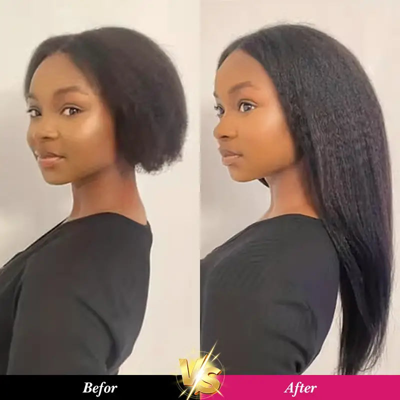 Extensiones de cabello humano liso y rizado con clip, 8 unidades por juego, de cabello humano real y grueso. 