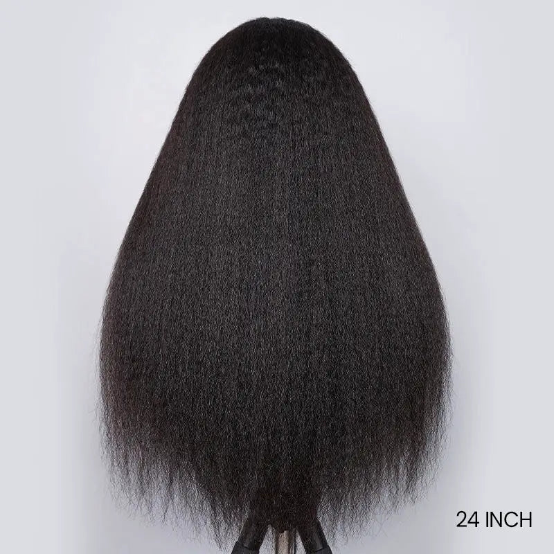 3 In 1 Half Wig Kinky Straight Glueless Install Half Wig With Adjustable String Beginner Friendly