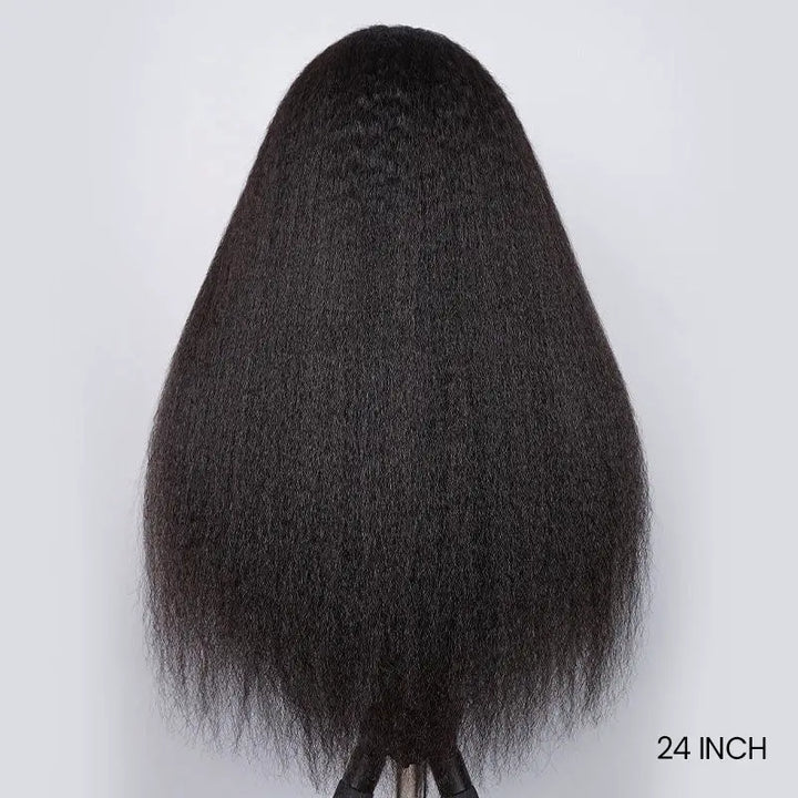 3 In 1 Half Wig Kinky Straight Glueless Install Half Wig With Adjustable String Beginner Friendly