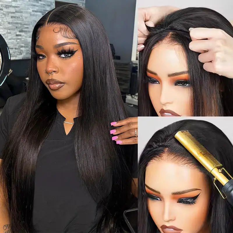 Kinky Curly Glueless Half Wig With Drawstring invisible Hairline Protective Style 3 in 1 Beginner Friendly Wig