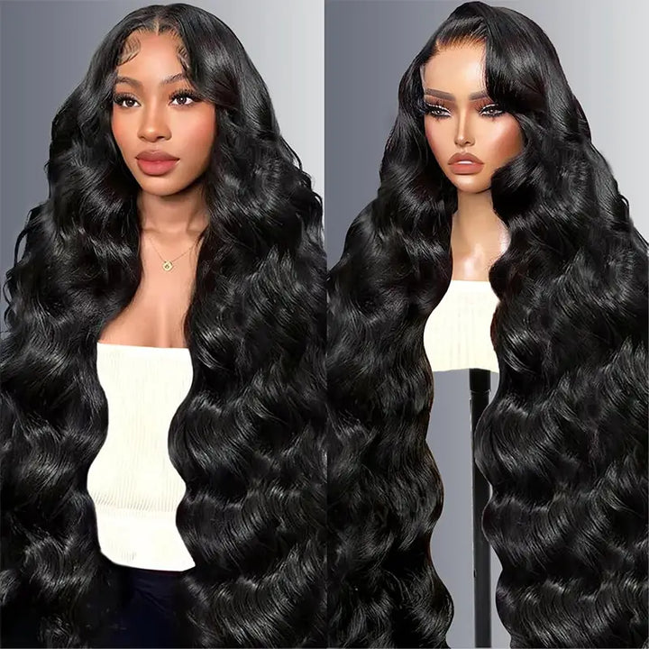 Peluca de cabello humano liso con encaje frontal transparente de 13 x 4 