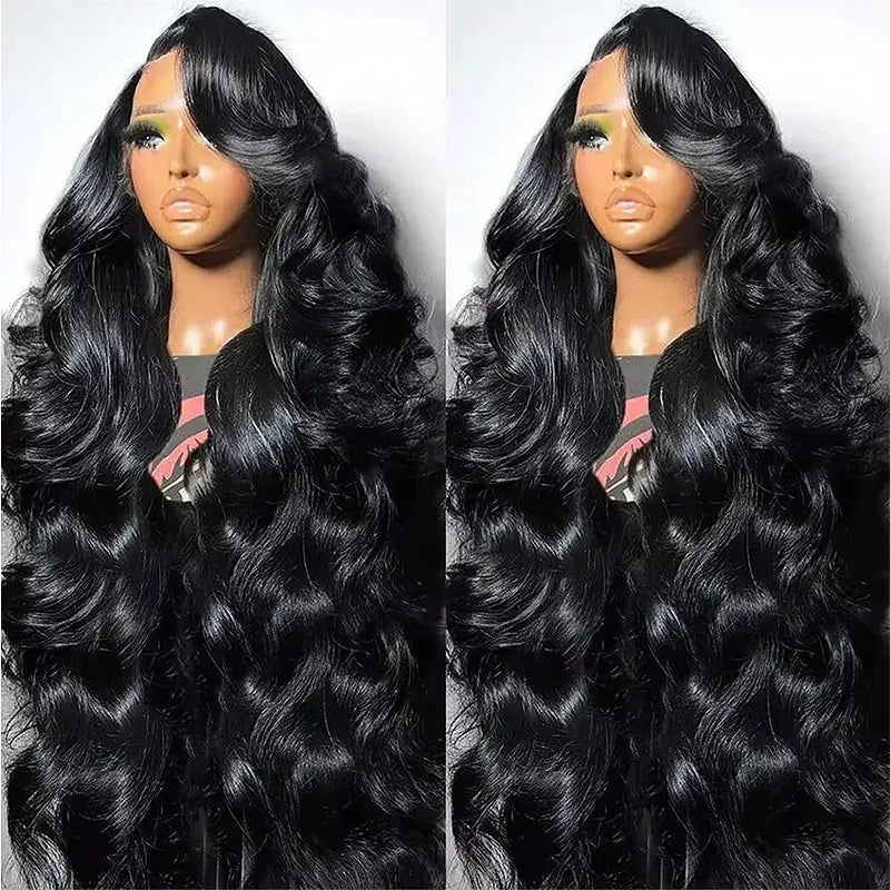 Peluca de cabello humano liso con encaje frontal transparente de 13 x 4 