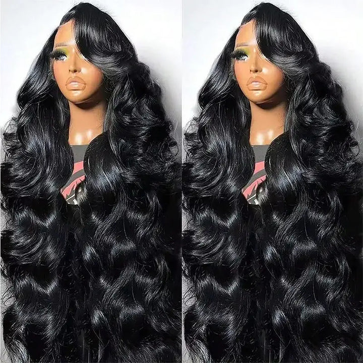 Peluca de cabello humano liso con encaje frontal transparente de 13 x 4 