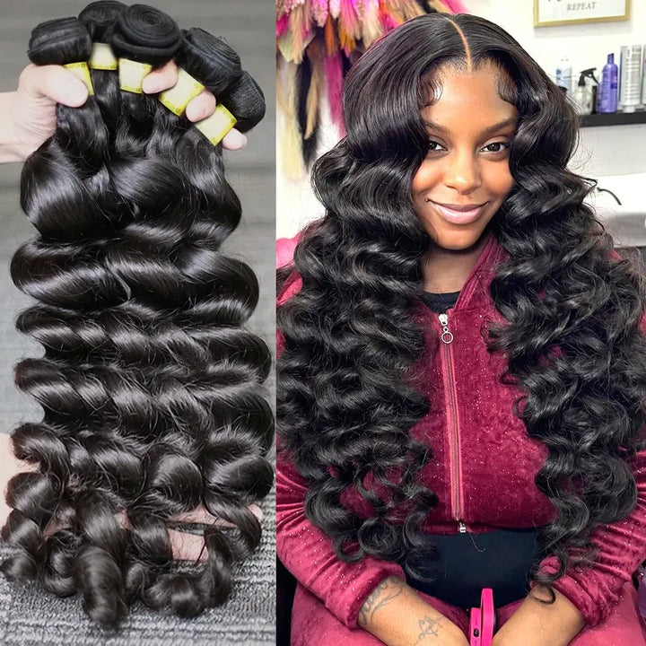 10A Loose Wave Virgin Hair Weave Bundles 3Piece/pack Unprocessed Human Hair Extension