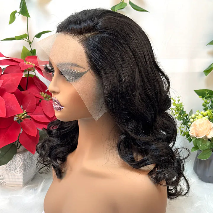 Ocean Wave Natural Color Human Hair 13x4 Lace Front Wig