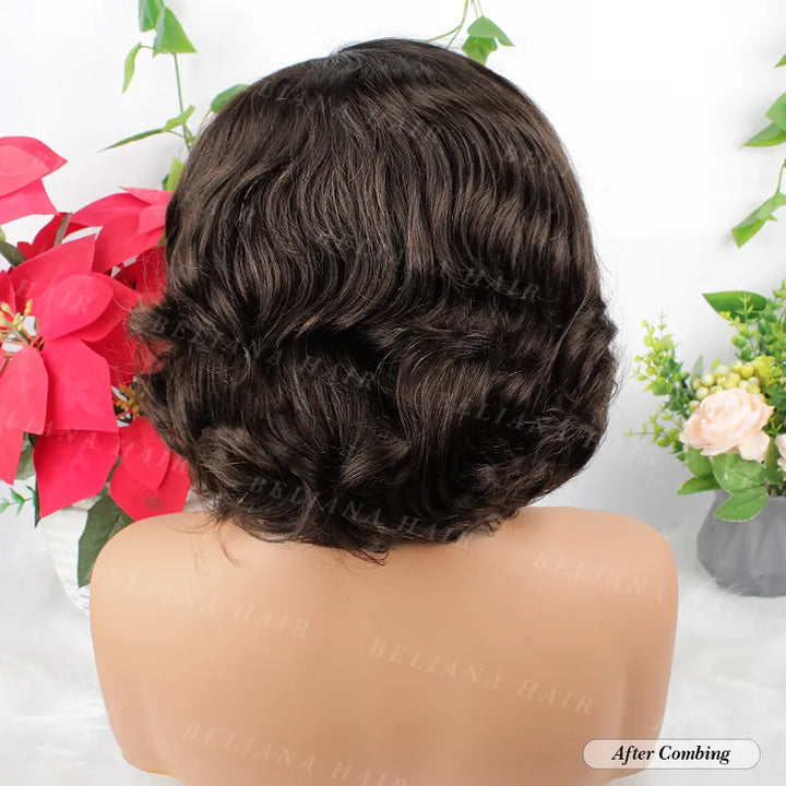 Perruque ondulée rose en dentelle transparente ombrée 1B/2 13x4 