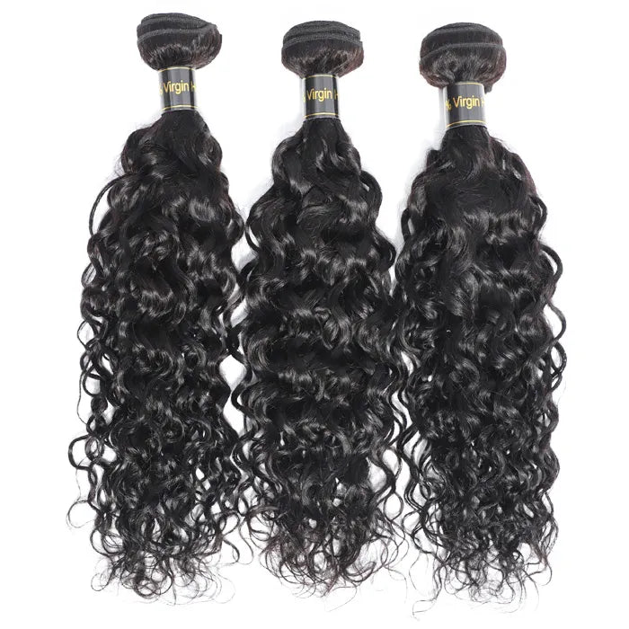 Risley Hair - 3 paquetes de cabello humano virgen con ondas al agua 