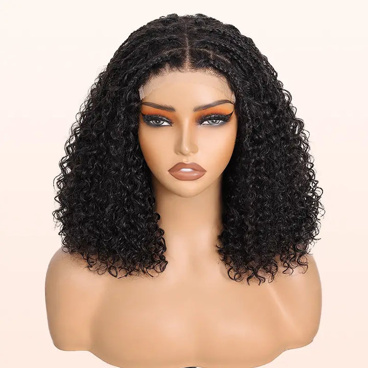 Readitress? Boho-Inspired Braided Top Deep Curly 5x5 Glueless Human Hair Wig