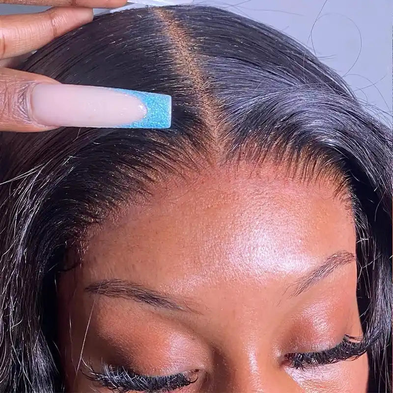 Real 5x5 HD Invisible Lace Closure Wigs Melted All Skin Straight Human Hair Wig