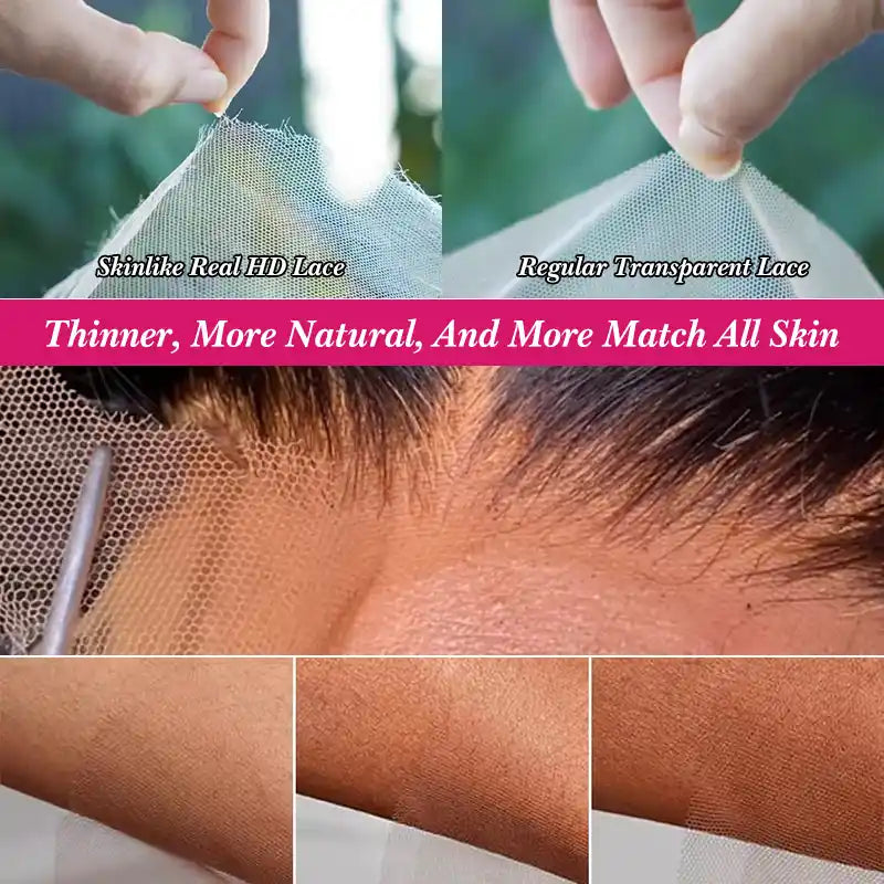 Real 5x5 HD Invisible Lace Closure Wigs Melted All Skin Straight Human Hair Wig