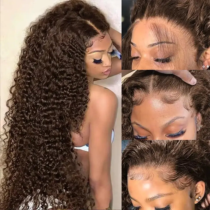 Peluca de cabello humano liso con encaje frontal transparente de 13 x 4 