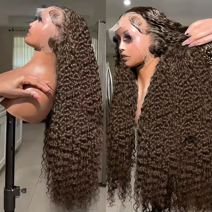 Peluca de cabello humano liso con encaje frontal transparente de 13 x 4 