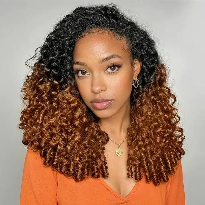 Colored Burmese Curly Feather Crochet Hair Extensions Human Hair