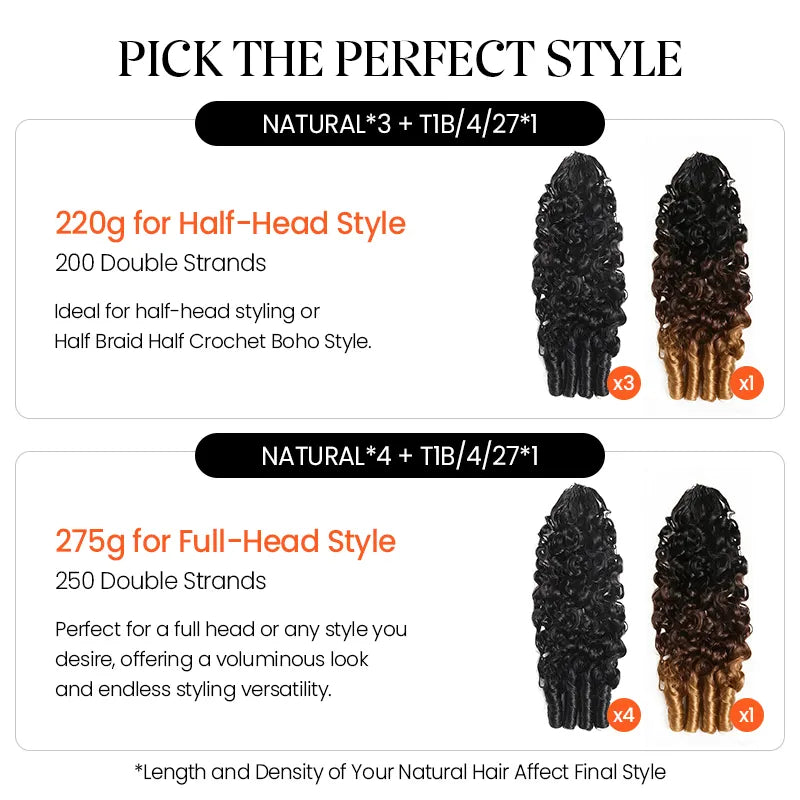 Colored Burmese Curly Feather Crochet Hair Extensions Human Hair