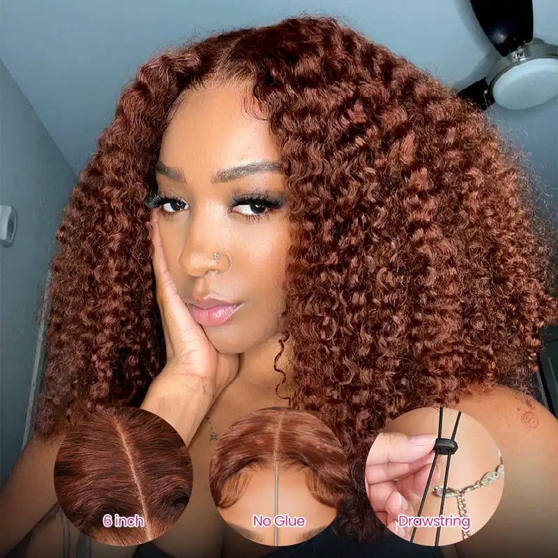 13×6 Glueless Burmese Curly Lace Wig – Pre-Cut Lace, Beginner Friendly, 200% Density