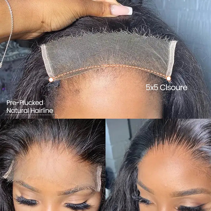 Beliana Straight Human Hair Closure, 2x6–13x4 ,Transparent & HD Lace