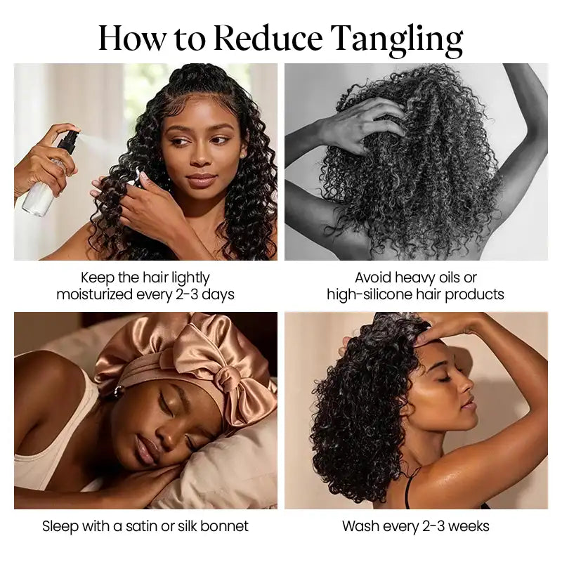 $109 = 3 Bundles | Curly Feather Crochet Human Hair Extensions Pre-Separated Knotless