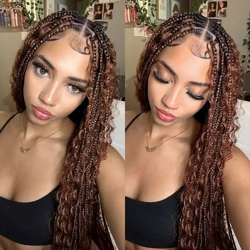 Ombre Brown T1B/4 Kinky Curly Pre-Separated Feather Crochet Human Hair Extensions