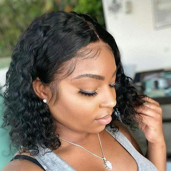 Short BOB 4x4 Lace Cosure Jerry Curly Hair Wig Online For sale