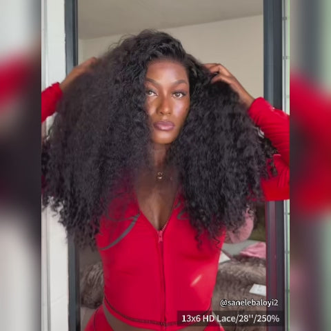 13×6 Glueless Burmese Curly Lace Wig – Pre-Cut Lace, Beginner Friendly
