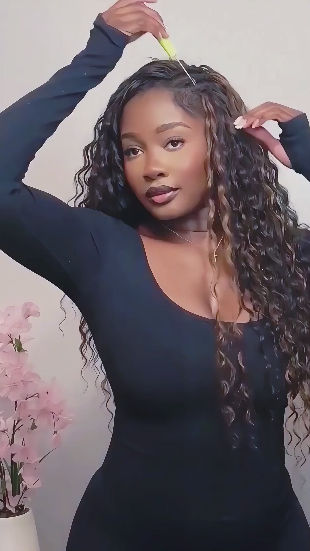 $109 = 3 Bundles | Curly Feather Crochet Human Hair Extensions Pre-Separated Knotless
