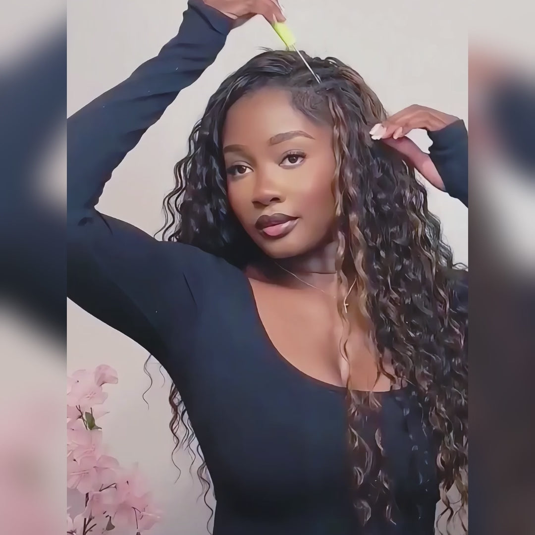 $109 = 3 Bundles | Curly Feather Crochet Human Hair Extensions Pre-Separated Knotless